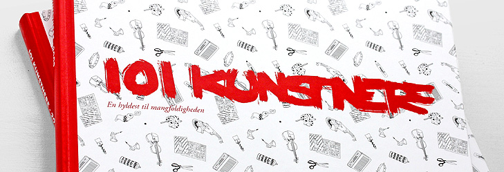 Forside illustration og grafisk design til årlig <em>kunstbog</em>