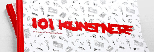 Forside illustration og grafisk design til årlig <em>kunstbog</em>