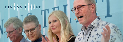 Eventdesign og logo til Finansteltet på Folkemødet