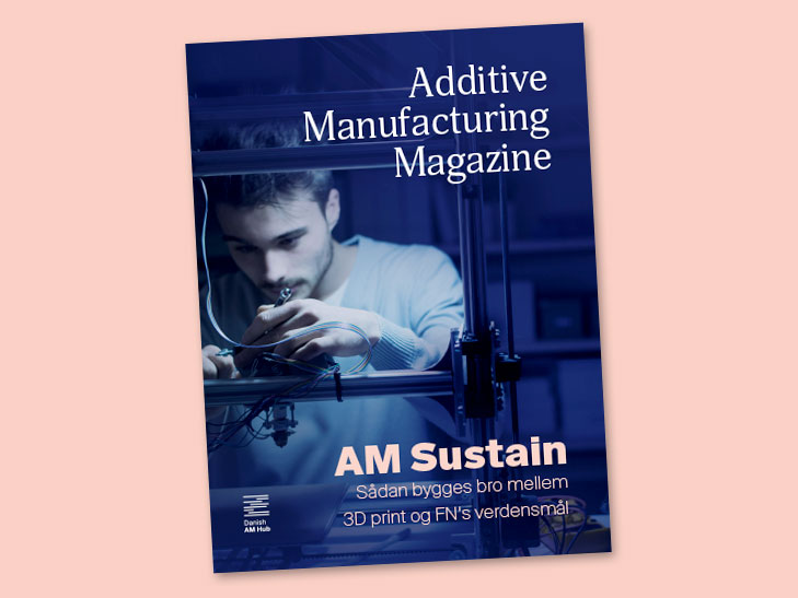 Danish AM Hub, Additive Manufacturing Magazine, Frontpage layout